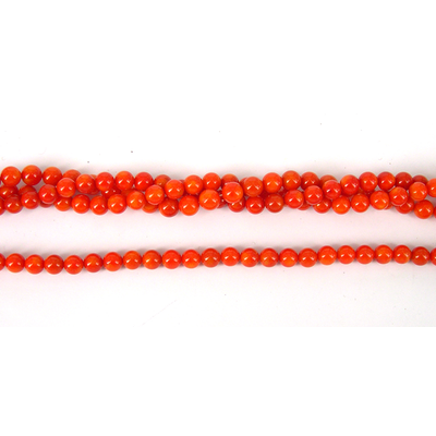 Coral Orange Round 7-7.5mm approx. 55 Beads per strand