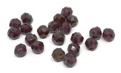 Garnet Faceted 5.4mm round EACH BEAD-beads incl pearls-Beadthemup