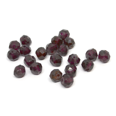 Garnet Faceted 5.4mm round EACH BEAD