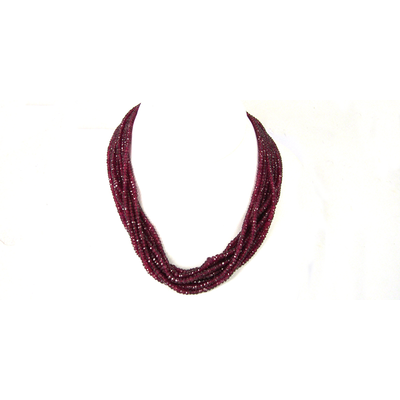 Ruby Natural Graduated Faceted Rondel 2.7-3.8mm s
