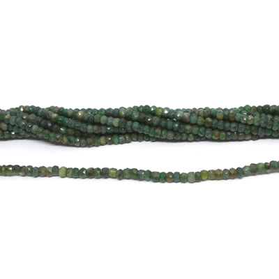 Emerald Dyed Faceted Rondel 3x2mm beads per strand 156Beads