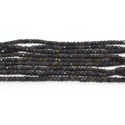REDUCED TO CLEAR Sapphire Dyed Faceted Rondel 3x2mm beads per strand 122Bead