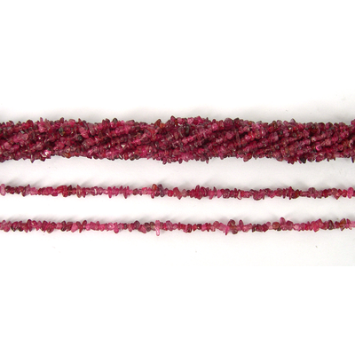 Spinel Pink Chips approx 3mm beads per strand 90cm