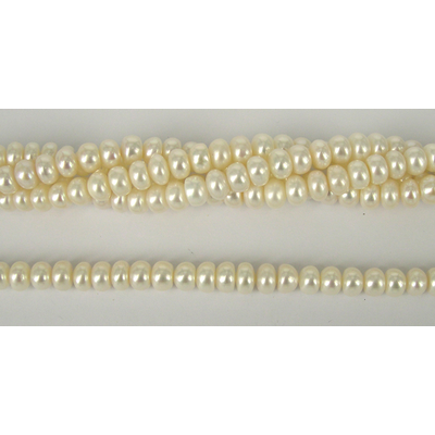 Fresh Water Pearl Button 8-9mm beads per strand 66 Pearls