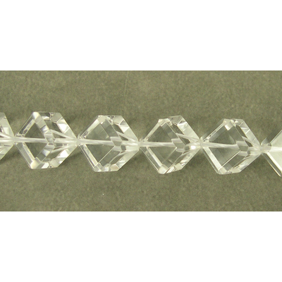 Clear Quartz Faceted Cube 11mm bead EACH