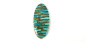 Turquoise w/Copper Pendant 70x30mm-beads incl pearls-Beadthemup