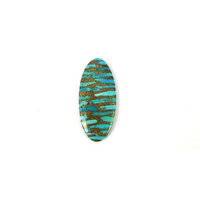 Turquoise w/Copper Pendant 70x30mm