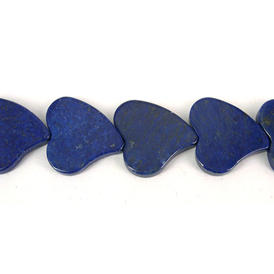 Lapis Flat Heart 32mm EACH