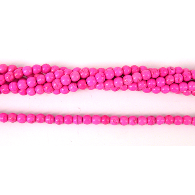 Howlite Dyed Round 6mm Hot Pink/72Beads