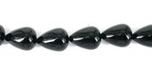 Onyx Polished Teardrop 15x20mm PAIR-beads incl pearls-Beadthemup