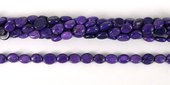 Howlite Dyed Flat Oval 7x9mm Purple/43Beads-beads incl pearls-Beadthemup