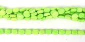 Howlite Dyed Flat Oval 7x9mm Lime/43Beads-beads incl pearls-Beadthemup