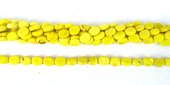 Howlite Dyed Flat Oval 7x9mm Yellow/43Beads-beads incl pearls-Beadthemup