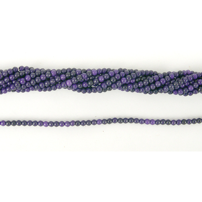 Howlite Dyed Round 2mm Purple beads per strand 165Beads