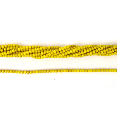 Howlite Dyed Round 2mm Yellow beads per strand 165Beads