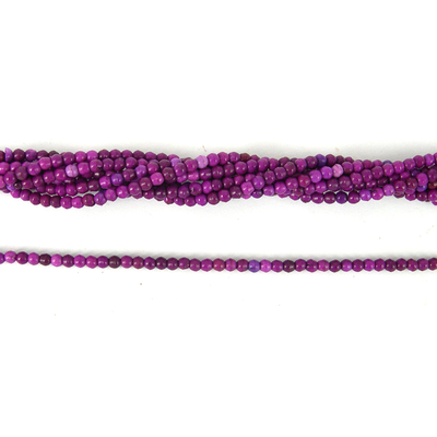 Howlite Dyed Round 2mm Violet beads per strand 165Beads