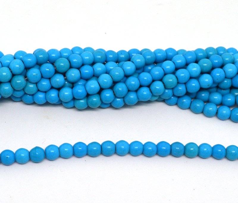 Howlite Dyed Round 8mm Aqua beads per strand 49Beads Blue/Aqua