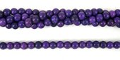 Howlite Dyed Round 8mm Purple beads per strand 49Beads-beads incl pearls-Beadthemup