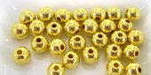 Base Metal Bead Round 5mm 30 pack Gold-findings-Beadthemup