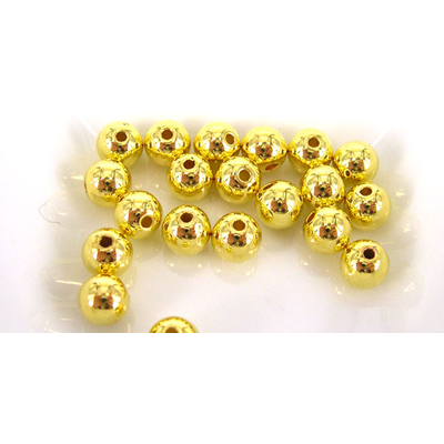 Base Metal Bead Round 6mm 20 pack Gold