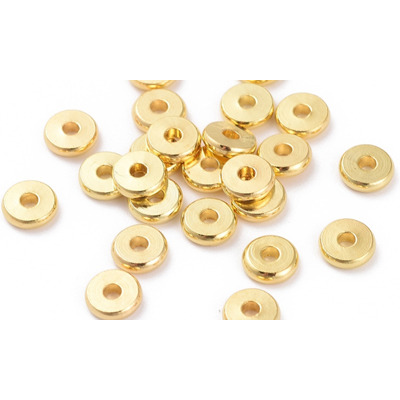 Base Metal bead Disc 6mm GOLD 50 pack