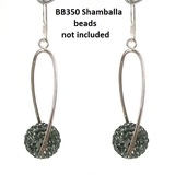 Sterling Silver Earring w/Bail 40mm total-findings-Beadthemup