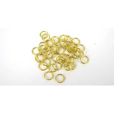 Base Metal Jump Ring 8mm GOLD 100 pack