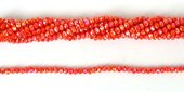 Chinese Crystal 4x3mm 100 beads Coral AB-chinese crystal-Beadthemup