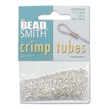 Silver Plt Base Crimp 1.5x1.5mm app. 800-findings-Beadthemup