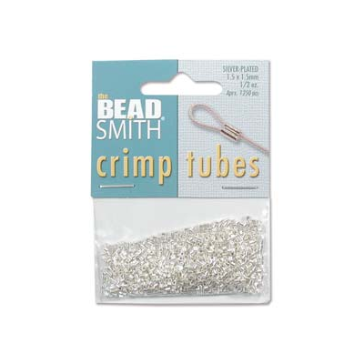 Silver Plt Base Crimp 1.5x1.5mm app. 800