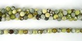 Agate Dyed Faceted Round 10mm Mix Green-beads incl pearls-Beadthemup