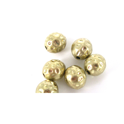 Base Metal Bead Round Gold 10mm 6 Pack