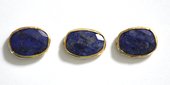 Vermeil Lapis oval bead 12x17mm EACH BEAD-beads incl pearls-Beadthemup