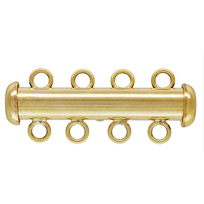 14k Gold filled Clasp 4 strand Slide