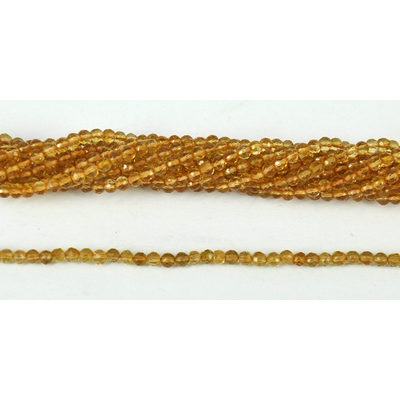 Citrine Faceted Round 3mm  strand