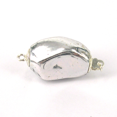 Silver Plate Resin 14x22mm Clasp