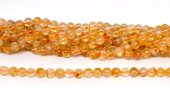 Citrine A 6mm Polished Round beads per strand 66 Beads-beads incl pearls-Beadthemup