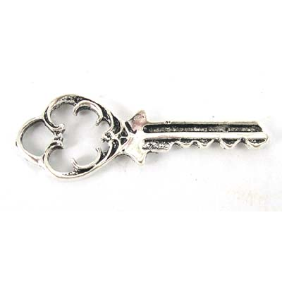 Base Metal Pendant 38mm key 10 pack