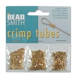 Gold Plt Base Crimp assorted pack-findings-Beadthemup