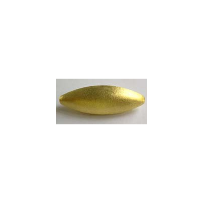 Vermeil bead Olive 30x10mm Matt