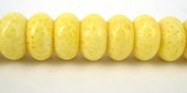 Coral Dyed Rondel 14x8mm Yellow beads per strand 50Bead-beads incl pearls-Beadthemup