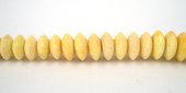 Coral Dyed Rondel Graduated 12-20x7mm Yellow/-beads incl pearls-Beadthemup