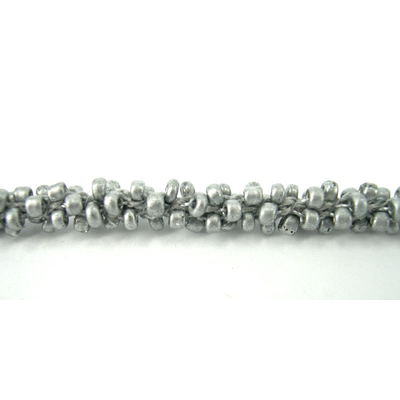 Crochet beaded cord 5mm Per M Silver