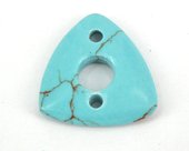 Dyed Howlite 2 hole 27x28 Triangle bead-beads incl pearls-Beadthemup