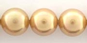 Shell Based Pearl 14mm Round Gold each-beads incl pearls-Beadthemup