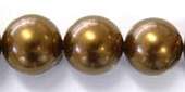 Shell Based Pearl 14mm Round Brown each-beads incl pearls-Beadthemup