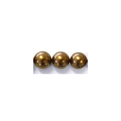 Shell Based Pearl 14mm Round Brown each