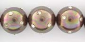 Shell Based Pearl 8mm Diamonte Choc. 49 bds per strand-beads incl pearls-Beadthemup