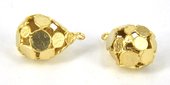 Gold Plate Brass Pendant Teardrop 13x20mm pair-findings-Beadthemup