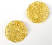 Gold Plate Brass Connector Round 30mm pair-findings-Beadthemup